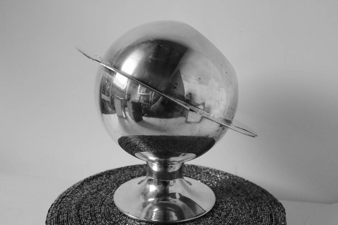 Champagne bucket Sptounik France Silver metal 1940