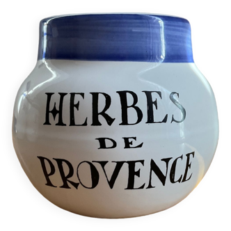 Spice pots "herbes de Provence." in Biot porcelain