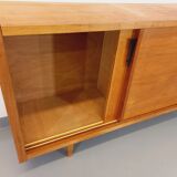 Vintage row in light oak wood from the 60s