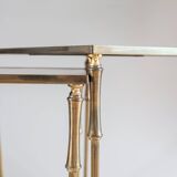 Églomisé glass nesting tables in neoclassical style, Belgium, 1960s