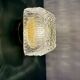 Vintage square globe wall or ceiling light in moulded glass