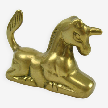 Brass lying unicorn