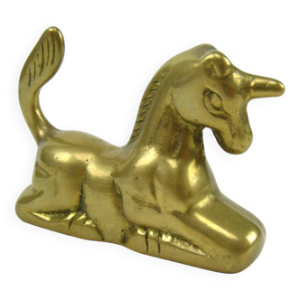 Brass lying unicorn