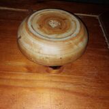 Large used pottery hollow plate la colombe france