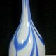 Soliflore vase in blue white glass of murano superb decoration