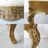 Chaise baroque dorée, chaise en bois plaquée or louis xiv.