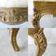 Golden baroque chair, gold-plated wooden chair louis xiv.