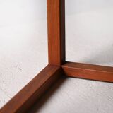 Scandinavian teak stool from the 60s – Faux leather seat