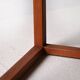 Scandinavian teak stool from the 60s – Faux leather seat