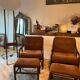 Vintage 70s velvet rattan set.