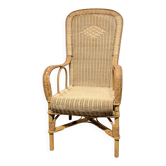 Large rattan armchair