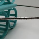 Vintage blue plastic bottle holder