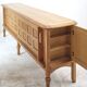 Guillerme and Chambron oak sideboard in light wood in a brutalist style.