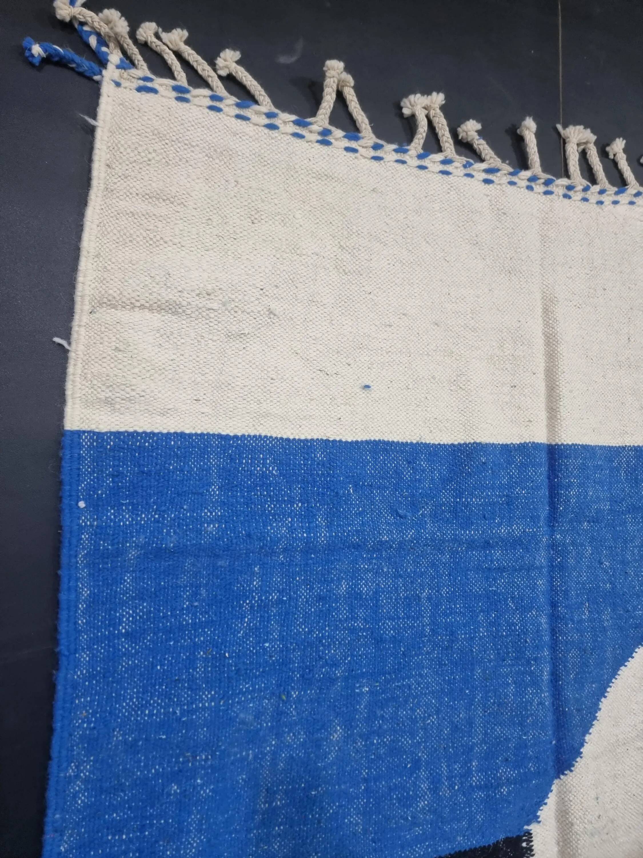 Berber carpet natural wool Morocco 3 x 2 m