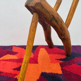 Brutalist style wooden magazine rack from the 1960s