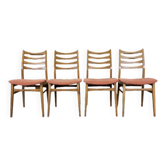 4x 60s 70s dining chair dining chair mid century Danish modern design