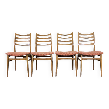 4x 60s 70s dining chair dining chair mid century Danish modern design
