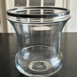 glass and metal vase from the 70s