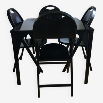 Castiglioni folding table & chairs 1965
