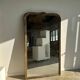 Large gilded mirror 19th century rounded corners mercury glass Louis XVI style