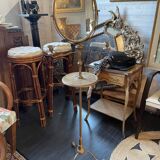 Old brass barber mirror