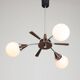 Mid-Century Modern Italian Chrome and Opaline Chandelier