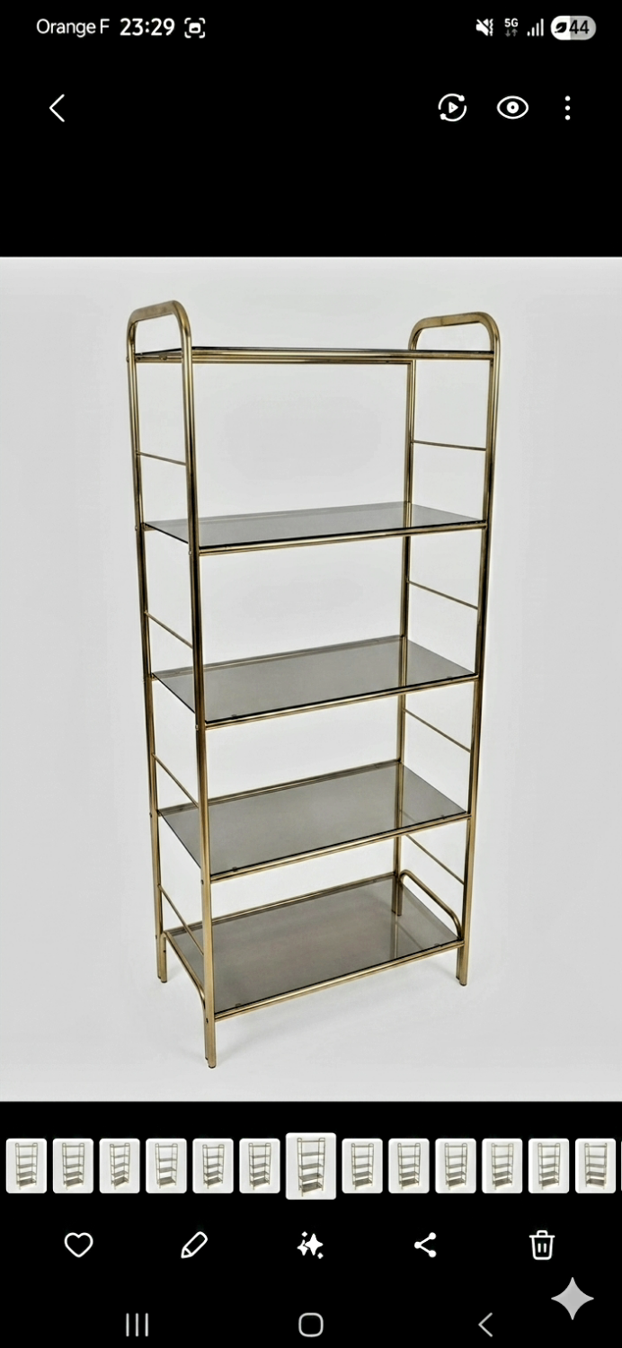Étagère italienne style Hollywood Regency - Circa 1970