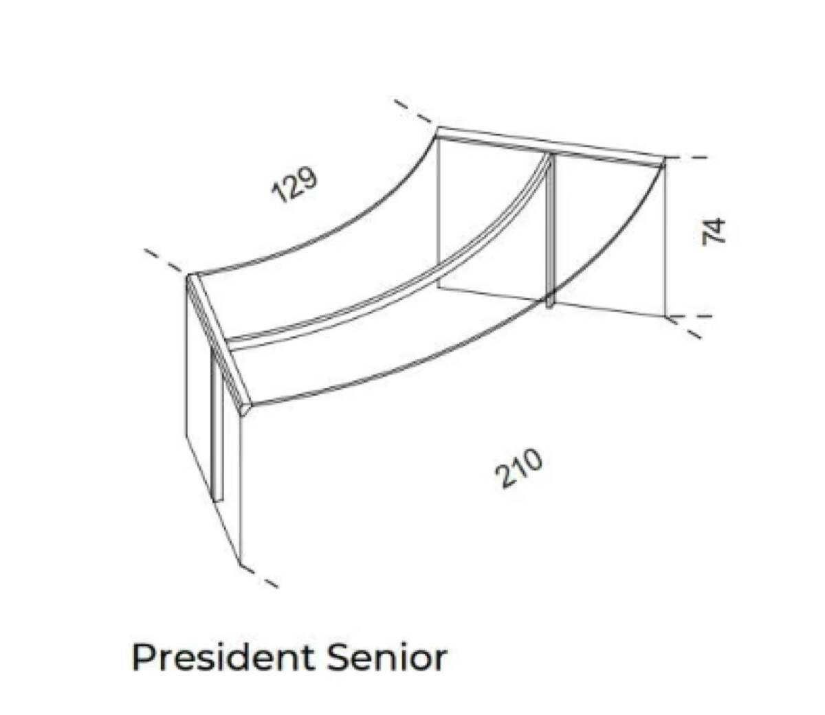 Galotti & Radice desk, President Senior model, 210x106x74, 1970-80