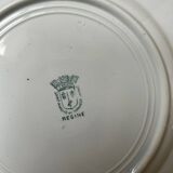 Set of 6 old flat plates Terre de Fer