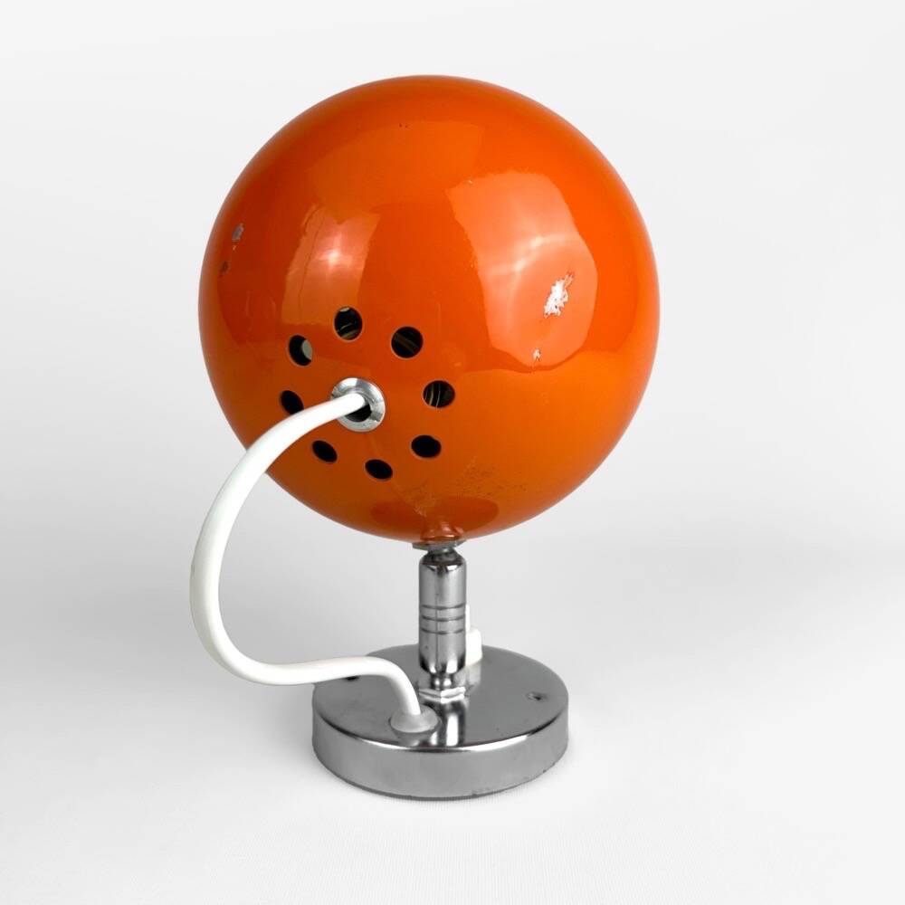 Pair of 70s orange Eyeball wall lights