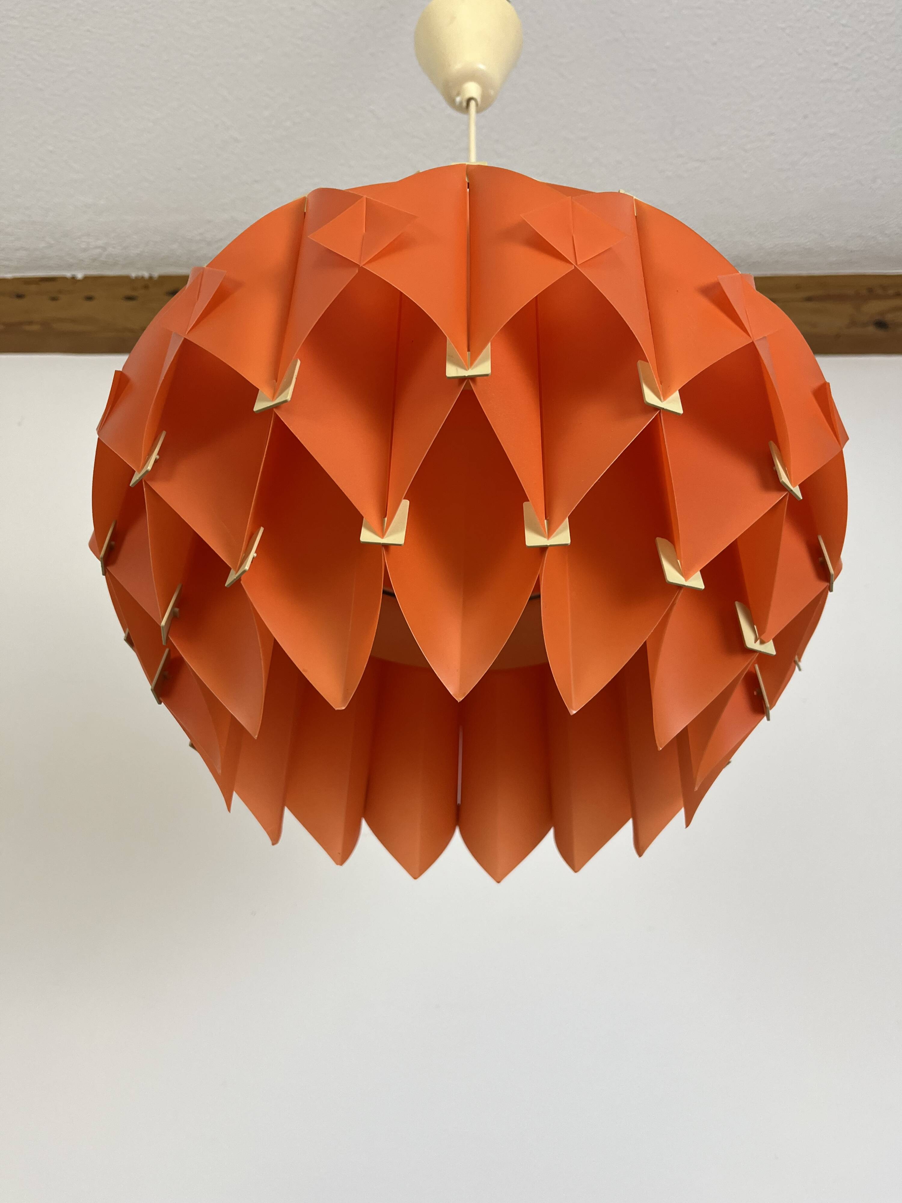 Butterfly pendant light by Lars Schioler for Hoyrup, 70s vintage style