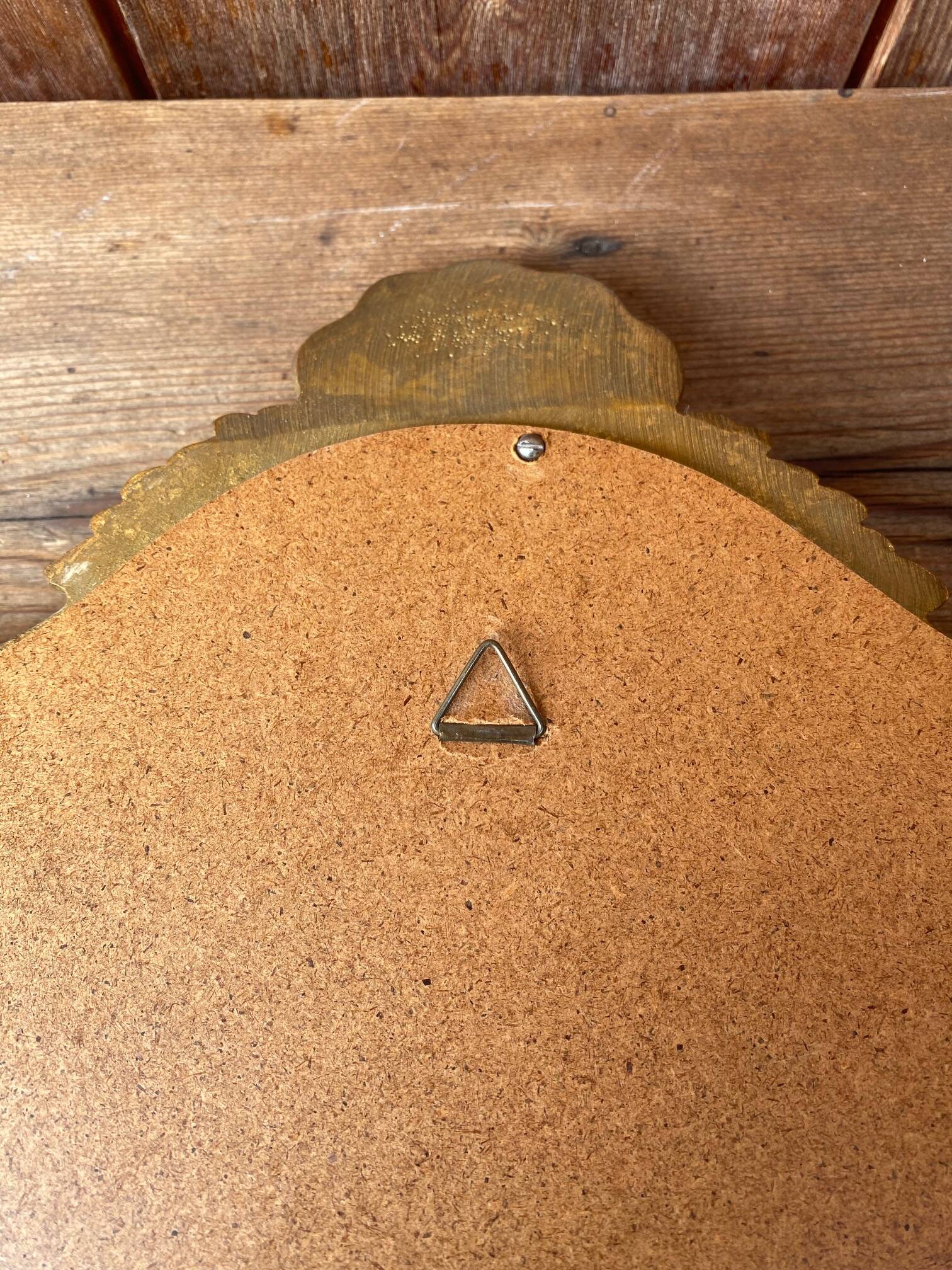 Baroque style gilded wooden mirror with shell 50x40cm