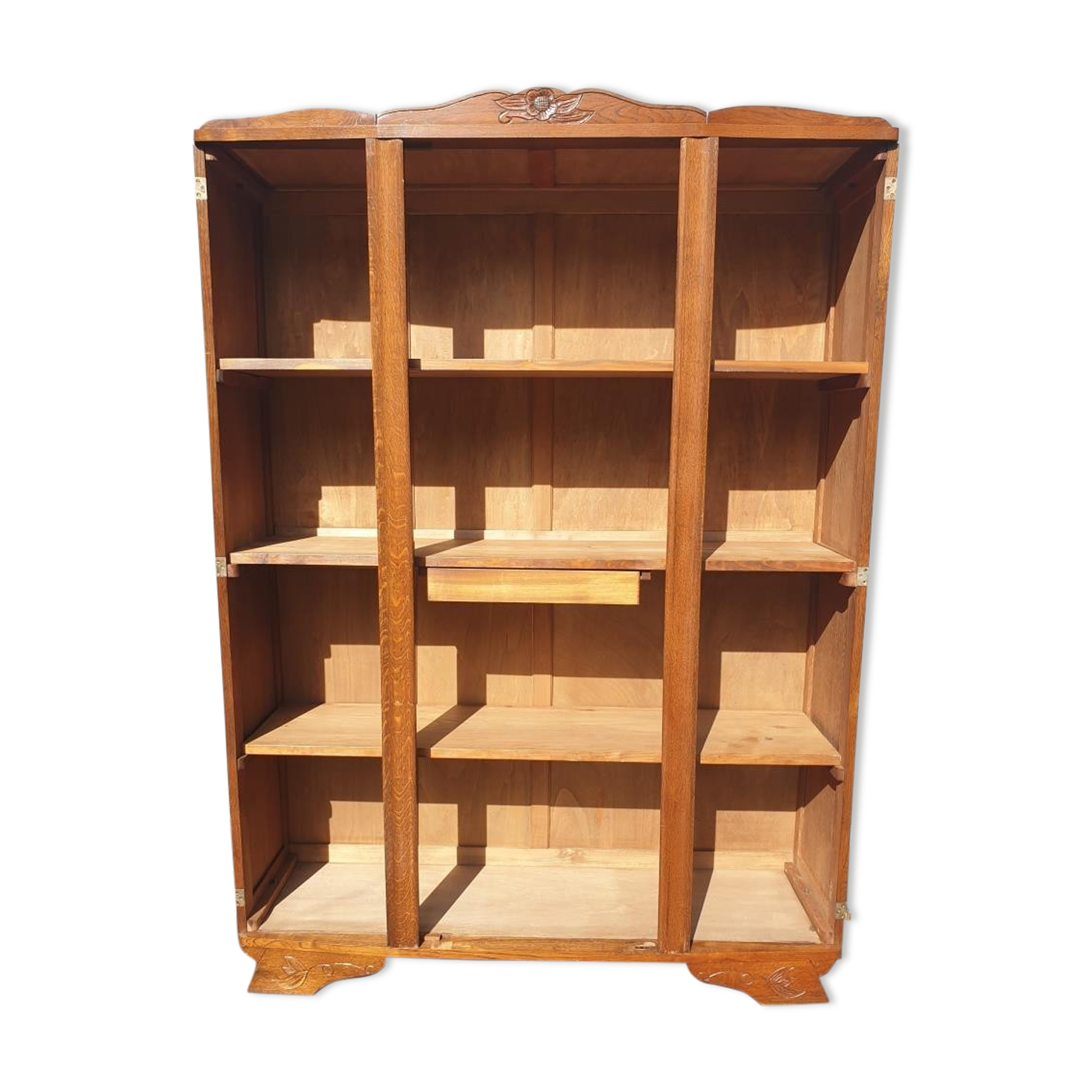 Art deco cabinet bookcase dark oak l135
