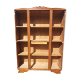Art deco cabinet bookcase dark oak l135