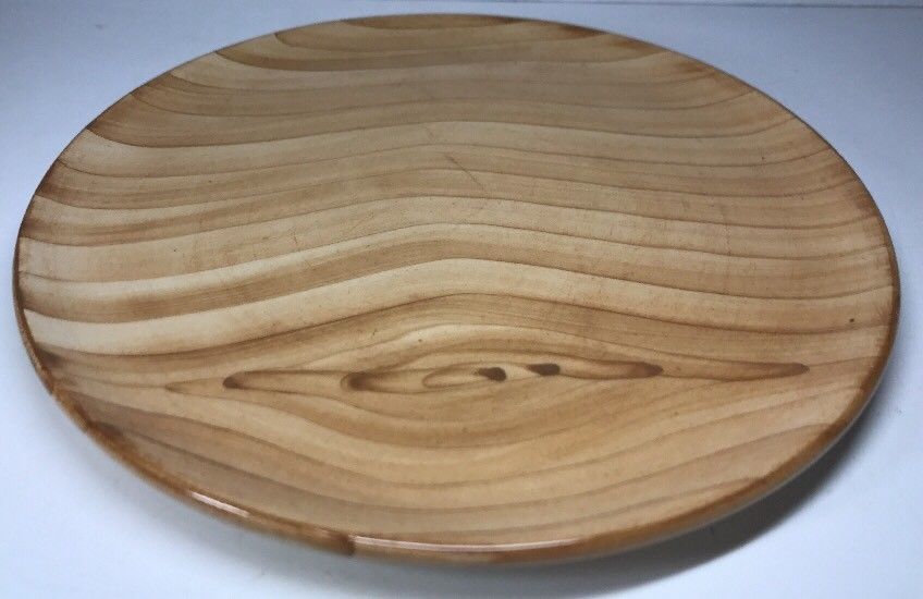 Plate Vintage Imitation wood Vallauris Grandjean Jourdan