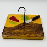Square cheese board with knife Vallauris