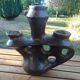 Brutalist ceramic candelabrum.