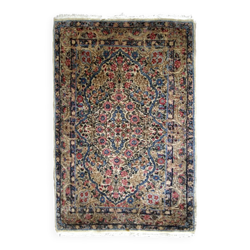 Tapis persan Kerman antique fait main 2,1' x 3,2' (64cm x 97cm) années 1920 - 1B704