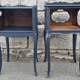 Pair of vintage bedside tables, 60s, Louis XV style, revamped