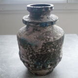 Ceramic vase with fat lava decor, Germany 7323-25