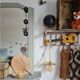 Large vintage solid wood mirror, retro, 40s