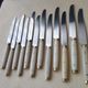 Set of 12 vintage table knives AP 57 Stainless steel and bakelite