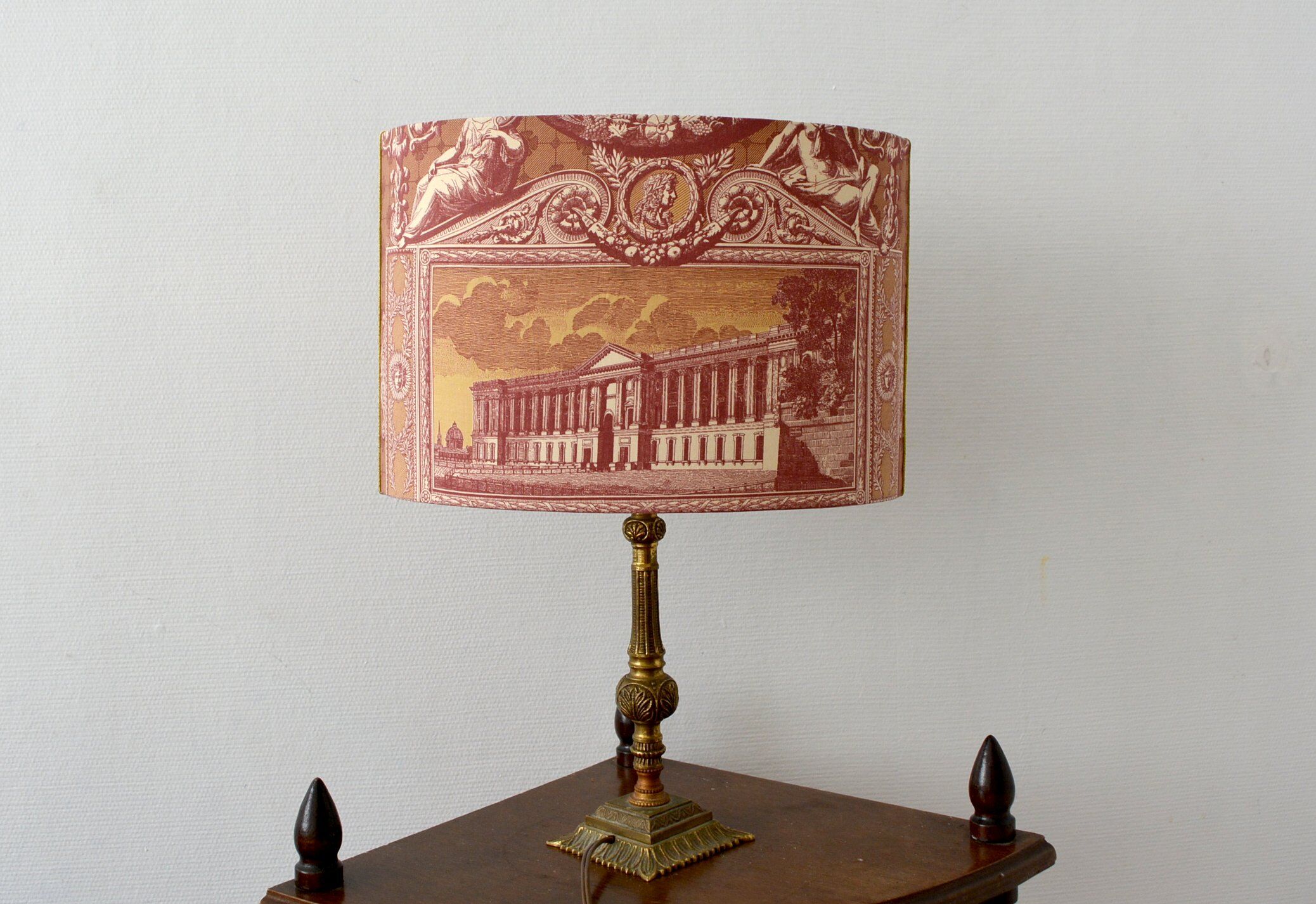 Abat-jours toile de Jouy motif "Monuments de Paris"