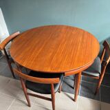 Hans Olsen Roundette teak dining table set, Denmark