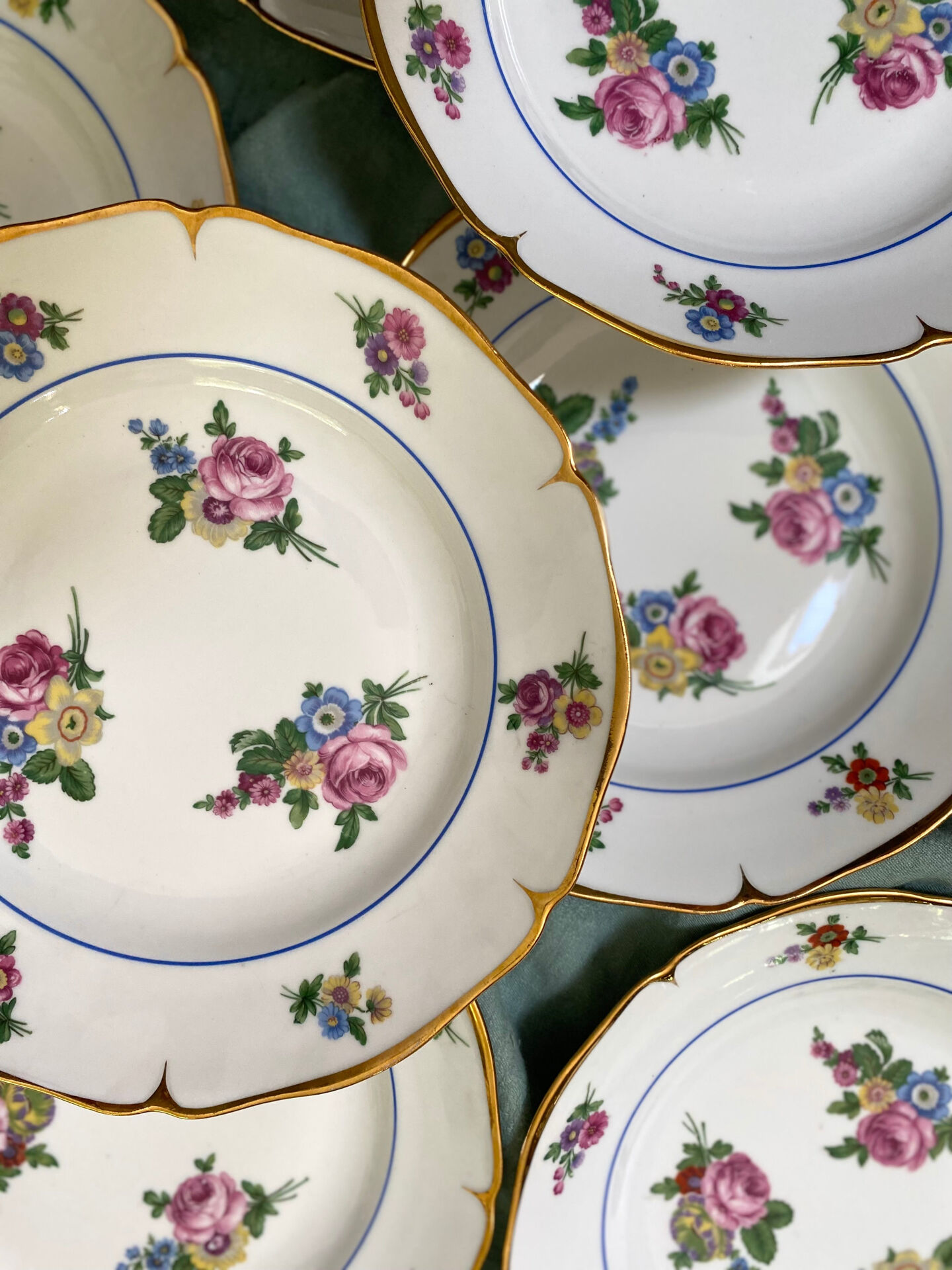 8 deep plates in Foëcy porcelain - 1930