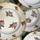 8 deep plates in Foëcy porcelain - 1930