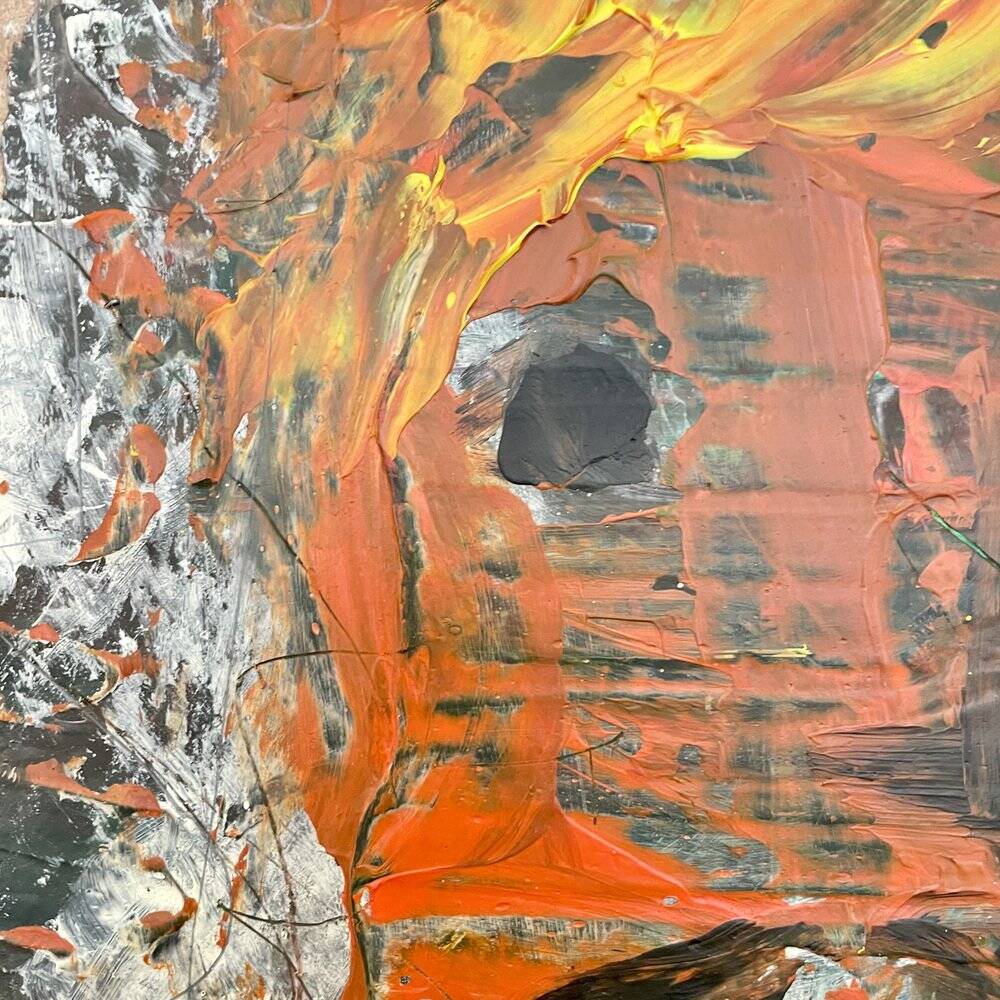 Modern Multicolored Painting, 2022, Acrylic on Wood, Framed