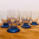6 glasses with crystal liqueur Daum Nancy