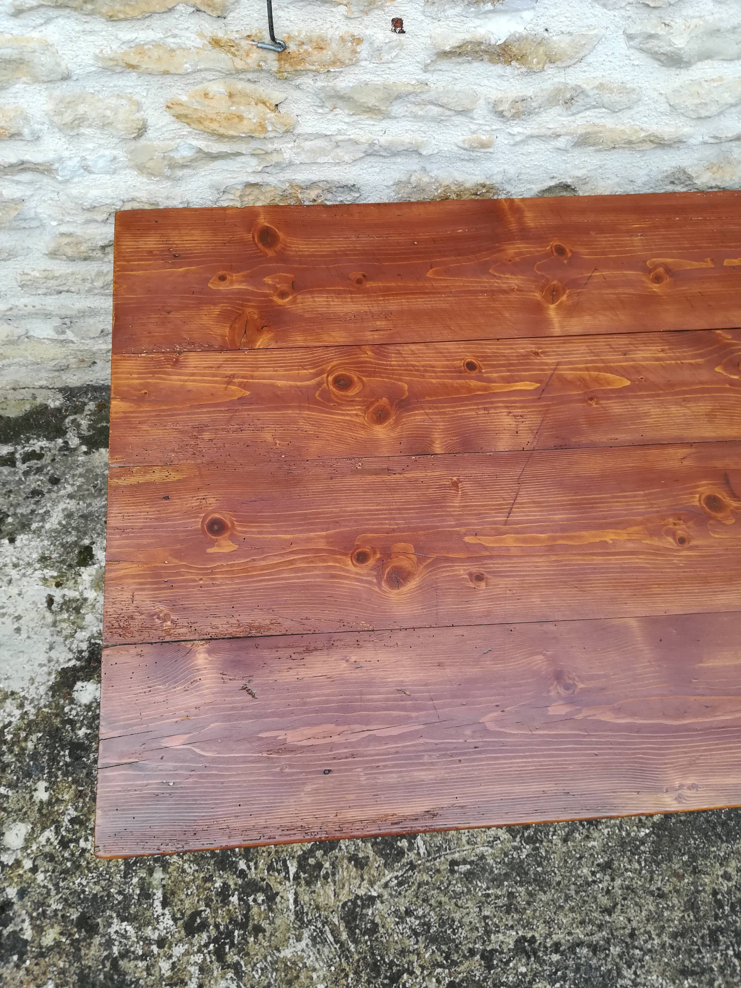 Farm table with drawer