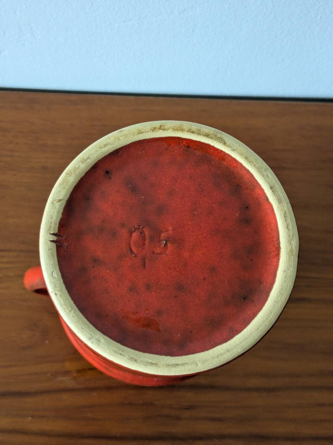 Vintage red ceramic vase